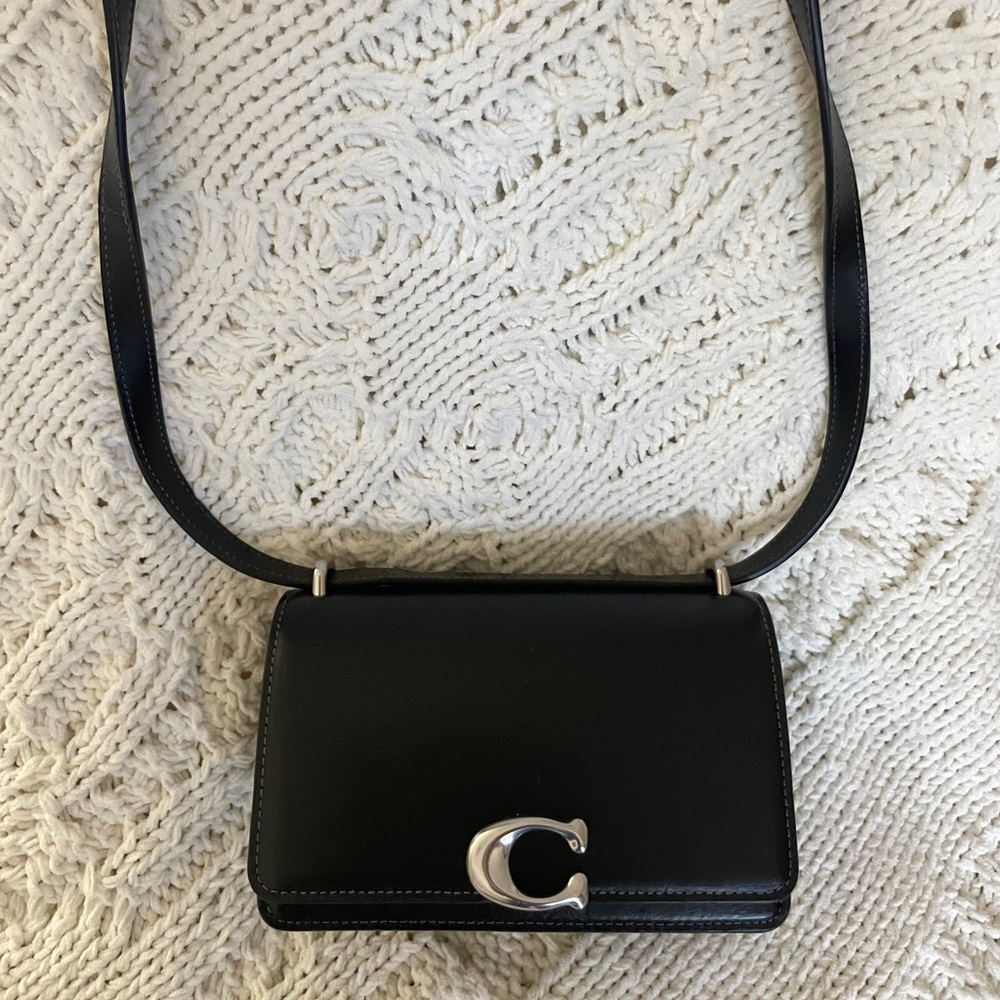 Coach Restored Bandit Black Crossbody Shoulder Bag with Silver Accent
